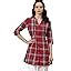 Buy One femme Women's Plaid Check Print Tunic (OFTNT012_Multicolor 64_X ...