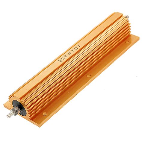uxcell Gold Tone Aluminium Clad Resistor 200W 1 Ohm Reisistance ...