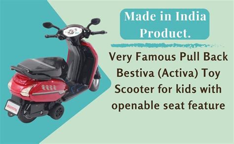 JAPSI Pull Back BESTIVA SCOOTY ; Toy SCOOTY ; OPENABLE SEAT - Movable ...