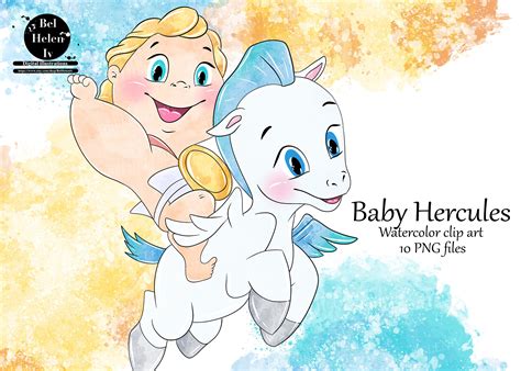 Baby Hercules clipart Hercules PNG watrcolor Hercules | Etsy
