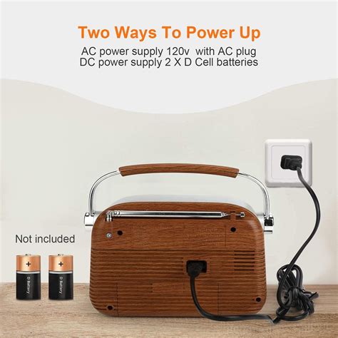 Retro AM FM Portable Radio Bluetooth Speak, Battery Operated Radio by ...