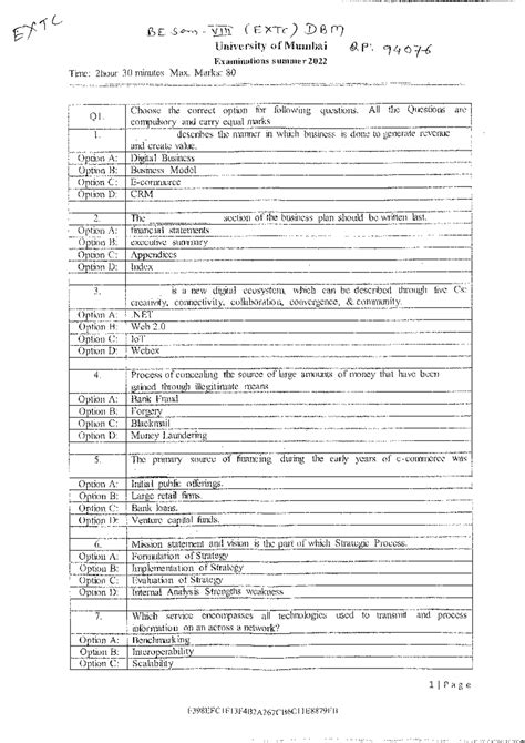 DBM - Preperation of some final exam questions - electronics and ...