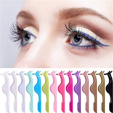 KIRA False eyelash applicator, eyelash extension tweezers silicone ...