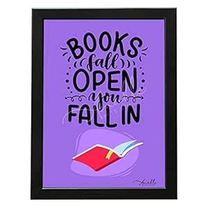 Amable Arts Framed Poster | Book quotes wall frame for Library, School ...