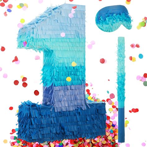 Number 1 Pinata with Stick Blindfold Confetti, India | Ubuy