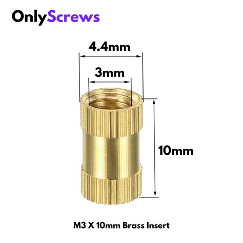 M3 Brass Inserts – OnlyScrews