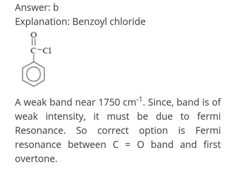 In the ir spectrum ofaryl chloride, a weak band near 1750 cm results ...