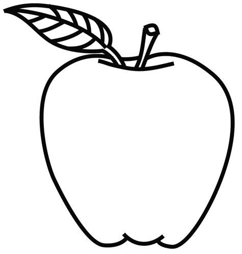 apple drawing for coloring