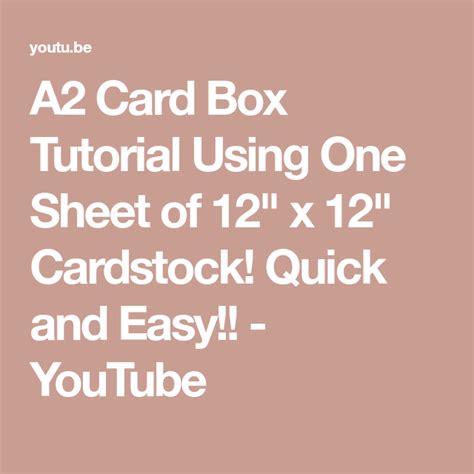 Image result for A2 Card Box Tutorial