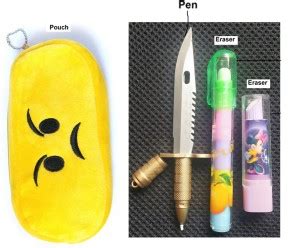 Flipkart.com | ShopTop Pouch With Talwar Pen & Eraser for girls & boys ...