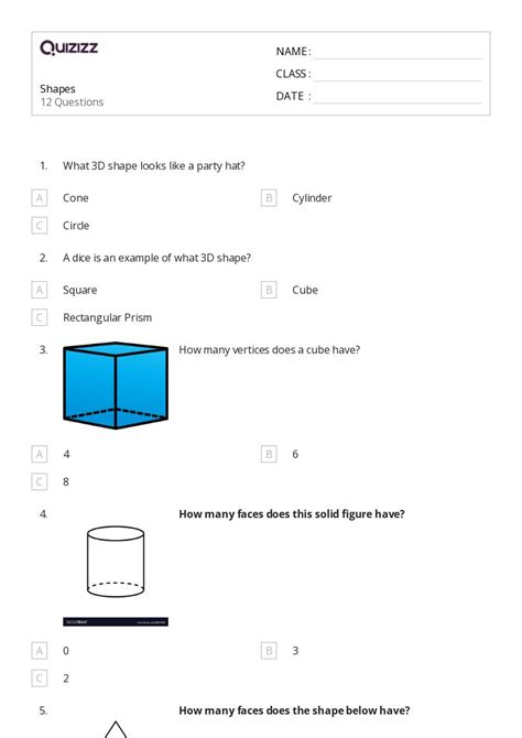 50+ Flat Shapes worksheets for 3rd Class on Quizizz | Free & Printable