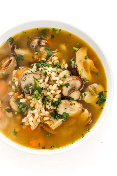 Mushroom Barley Soup - The Lemon Bowl