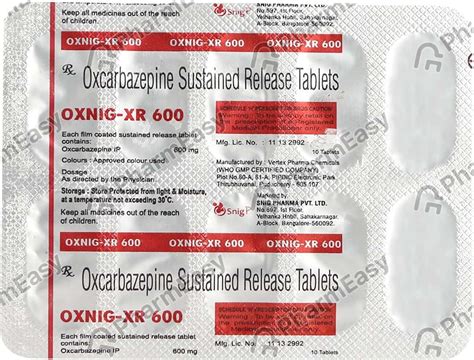 Oxnig Xr 600 MG Tablet (10): Uses, Side Effects, Price & Dosage | PharmEasy