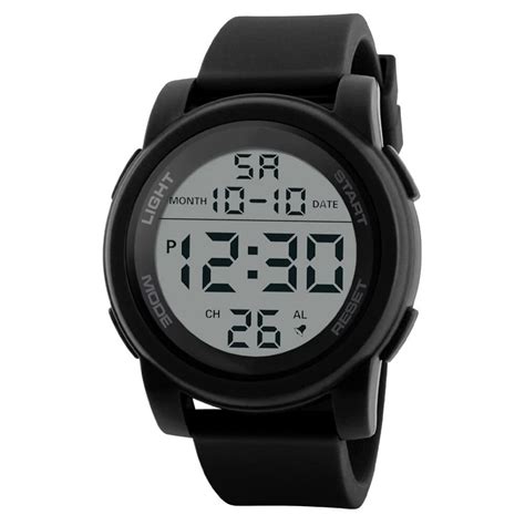 Shocknshop LED Digital Rubber Sports Multi Functional Dial Watch for ...