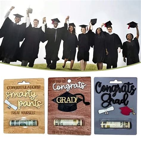 Creative Wooden Graduation Congratulations Gold Card, Graduation Party ...