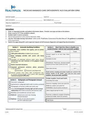 Fillable Online F-2402 MEDICAID MANAGED CARE ORTHODONTIC HLD EVAL FORM ...