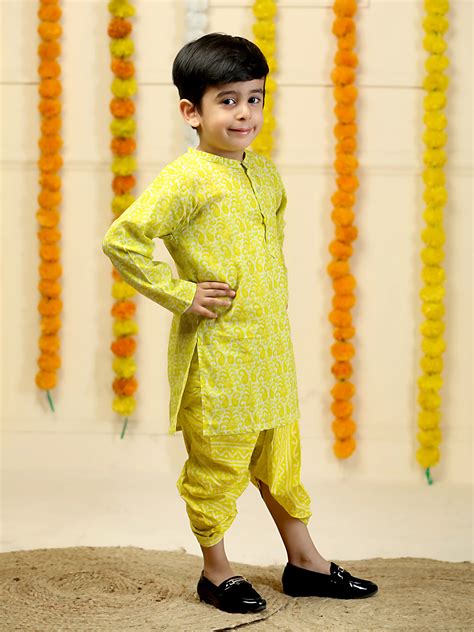 Buy Lime Boys' Dhoti Kurta Set Online | The Mom Store