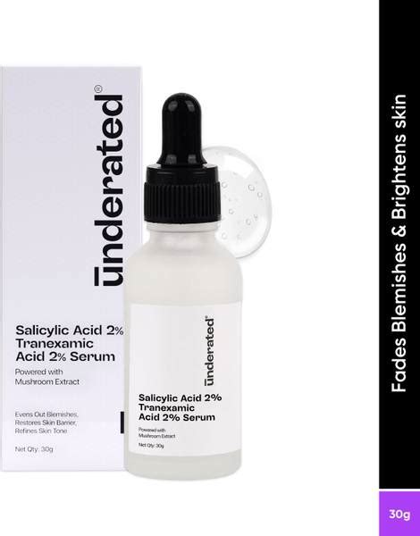 UNDERATED Salicylic Acid 2% + Tranexamic Acid 2% Serum | Anti-Acne ...