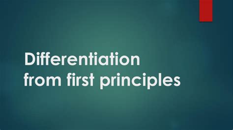 Image result for Differation First Principles