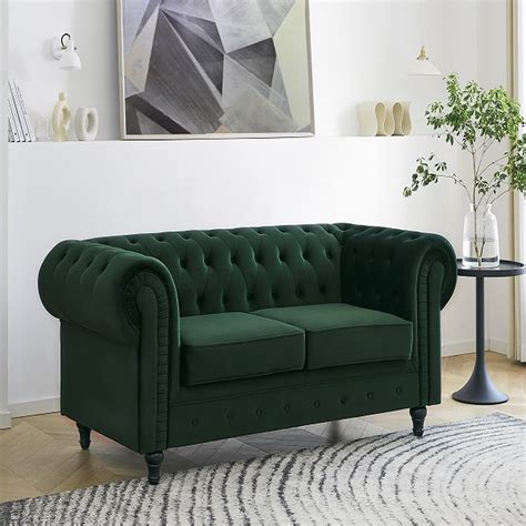 Emerald green hot sale chesterfield sofa