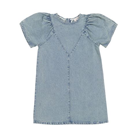 Steph Acid Wash Denim T-Shirt Dress - Ladida