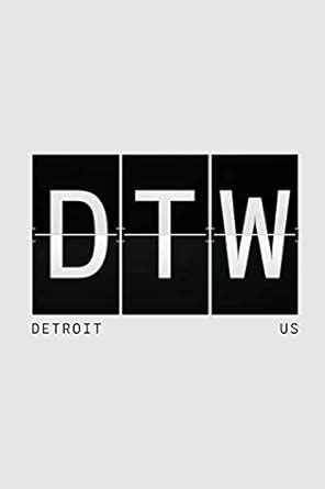 Buy Dtw Detroit Us: Detroit Travel Composition Notebook Traveler's ...