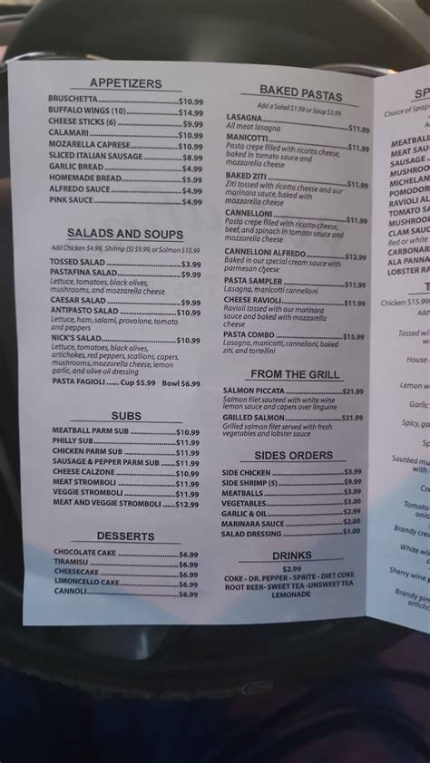 Menu at Pastafina Mineral Wells pizzeria, Mineral Wells, 201 N Oak Ave