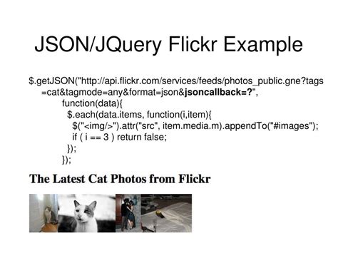 Code Course Reading JSON with jQuery 的图像结果