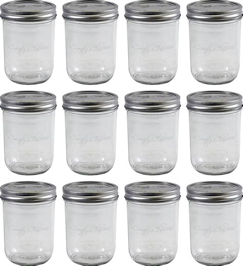 Amazon.com: Country Classics Pint Size Wide Mouth Canning Jars - 12 ...