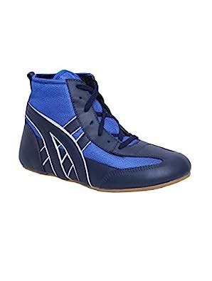 Buy Hi Speed Men Blue Mesh/Synthetic Leather Kabaddi/Wrestling Shoes ...