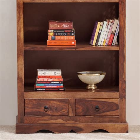 Buy Helios Kian Sheesham Wood 4-Tier Book Shelf - Brown from Helios by ...