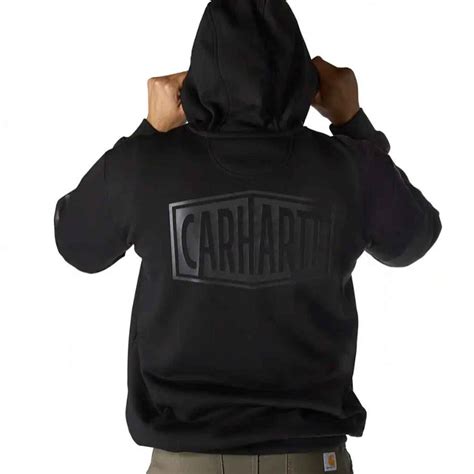 Carhartt Men's Rain Defender Loose Fit Midweight Logo Work Hoodie ...