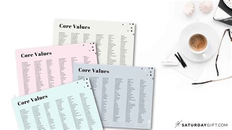Core Values: Examples of 150+ Personal Values + Core Values List PDF