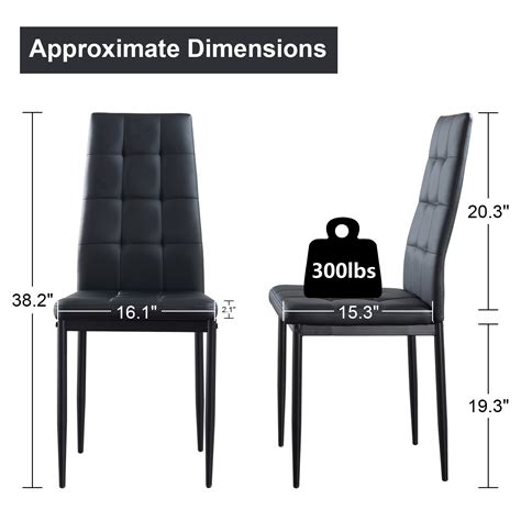 Buy Omni House Dining Chairs Set of 6,Faux Leather High Back Kitchen ...