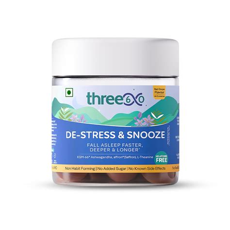 three60 DE-STRESS & SNOOZE Gummies | Sleep Faster, Longer, and Deeper ...