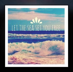 Crude Area Multi Colour Let The Sea Set You Free Frame By Josie ...