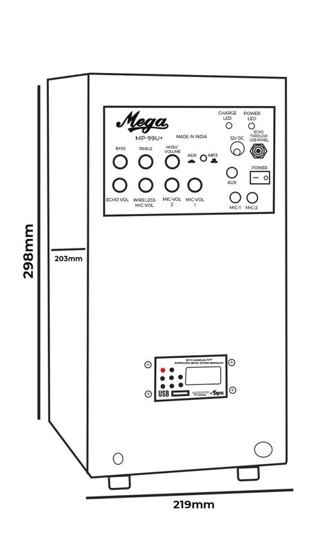 Mega MP-99U+ With Bluetooth,USB,Recording , Echo And UHF Cordless Mike