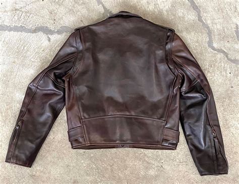 Motorcycle Jacket 38" Brown FQHH | エアロレザー公式オンラインショップ