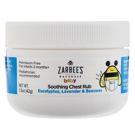 Zarbee's Chest Rub For 1 Month Old at Reynaldo Leahy blog