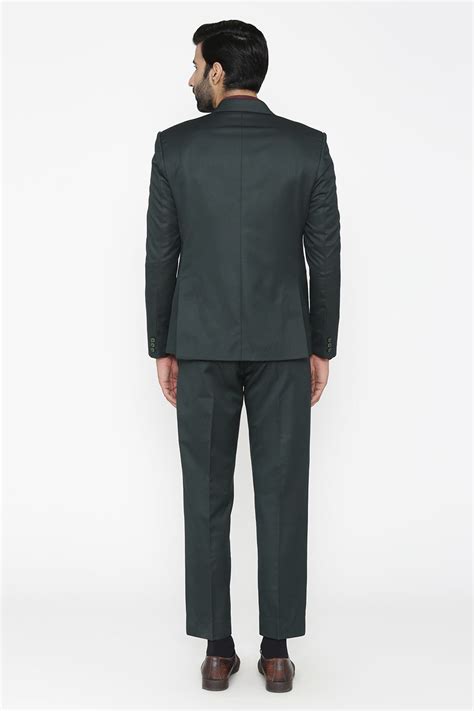 Wintage Men's Polyester Cotton and Evening 2 Pc Suit : Green