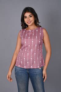 Label Shipra Bohara Casual Printed Women Purple Top - Buy Label Shipra ...