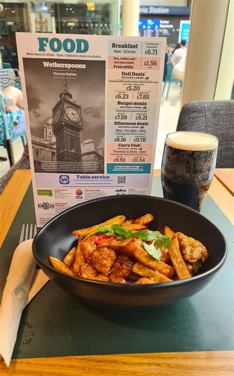 Menu at Wetherspoons (Victoria Station) pub & bar, London