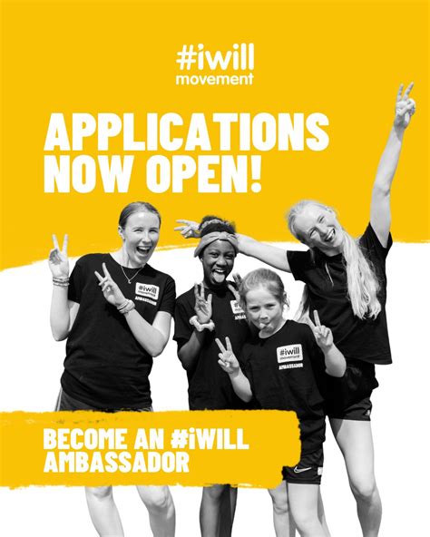 Apply now to become an #iwill Ambassador! - Volunteer Now