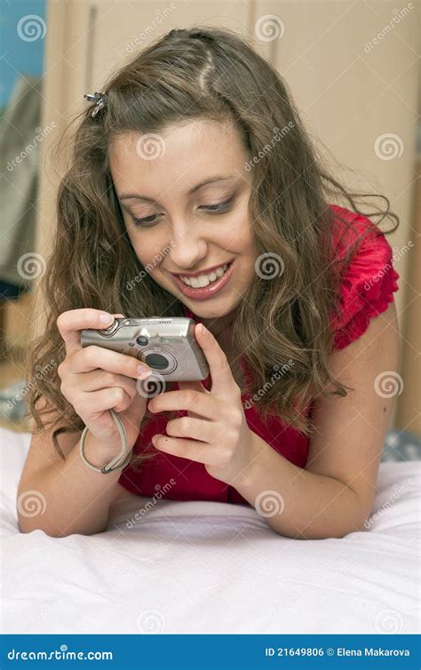 Teen with digital camera stock photo. Image of teeth - 21649806