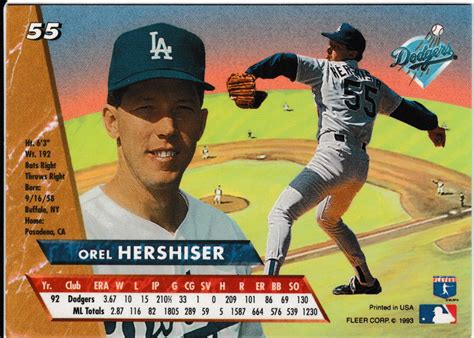 Orel Hershiser #55 Prices | 1993 Ultra | Baseball Cards