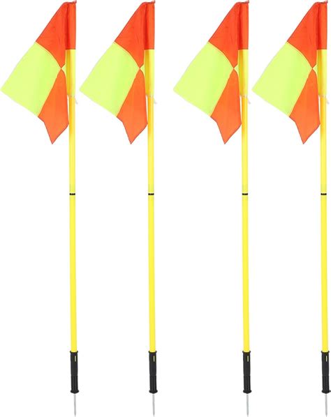 Amazon.com : Soccer Corner Flags, Set of 4 1.5m Portable Soccer Poles ...