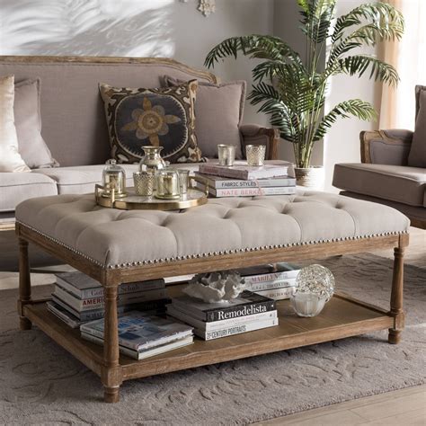 large rectangle ottoman coffee table - In Corley