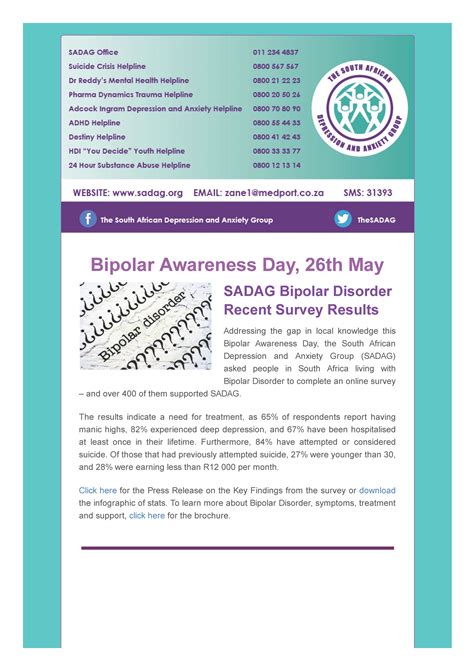 Bipolar Awareness Day Talks, Facebook Friday, Support Groups and ...