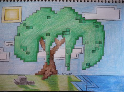 Minecraft Inspired Tree [Birthday Gift] by LavenderRain24 on DeviantArt