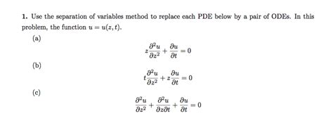 Image result for PDE2 Method of Separation of Variables Solved Examples